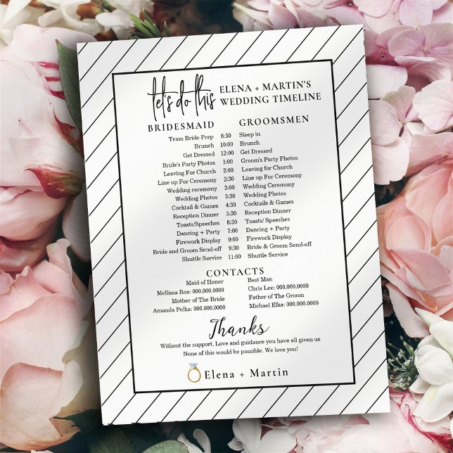 Linha do Tempo do Dia de Casamento do Script com L (Criador carregado)