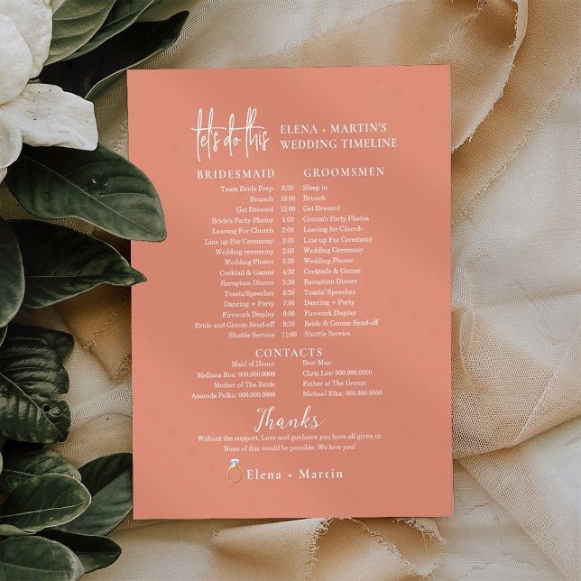 Linha do Tempo Mínimo de Dia de Casamento do Scrip (Criador carregado)