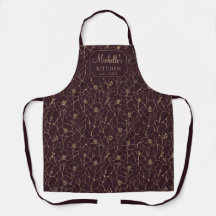 Linha Dourada Floral Arte Botânica Delicada e Temp
