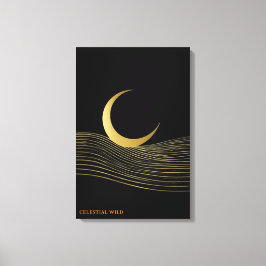 Linha Fina Dourada Galeria Meditativa Canvas Cresc