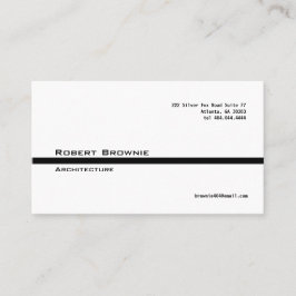 Linha preta clássica cartão de visita