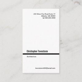 Linha preta simples cartão de visita do vertical