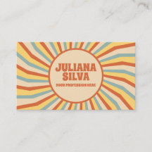 Linha Retroativa Laranja com Cartão de visita QR