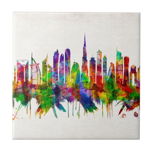 Linha Skyline dos Emirados Árabes Unidos do Dubai (Frente)
