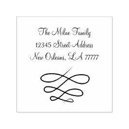 Linha suave formal - Carimbo de endereço de autoim