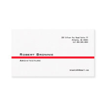Linha vermelha clássica cartão de visita