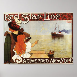 Linha vermelha cruzeiros da estrela ao poster do