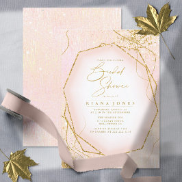 Linhas Abstratas em Dourado Fino Chuveiro de Noiva