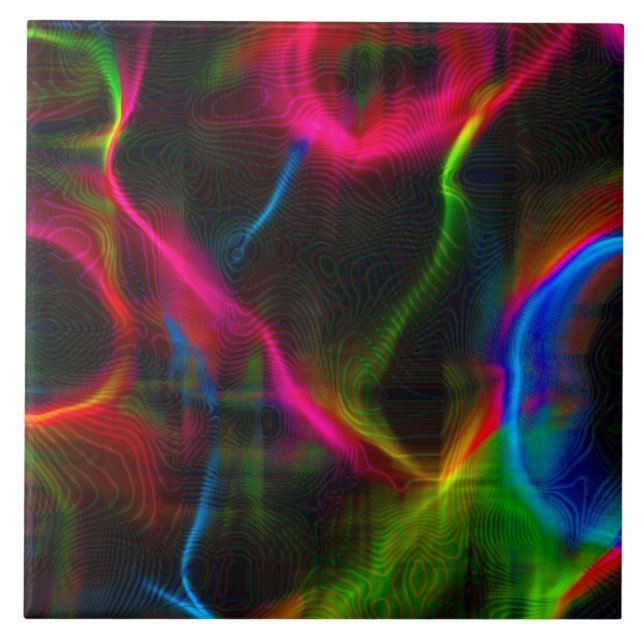 Linhas abstrato coloridas e bonitas (Frente)