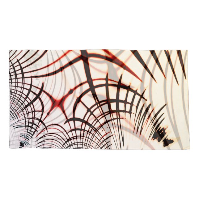 Linhas cruzadas de cores variadas, fundo claro (Traseira - Esquerda)