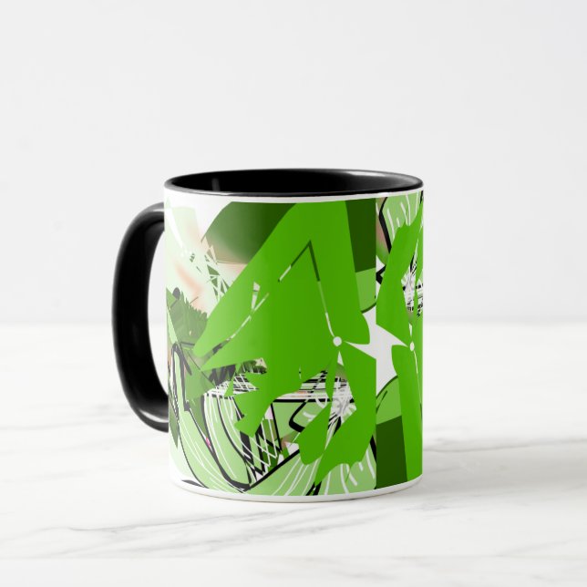 Linhas da Selva de Lima — Caneca com Invólucro Abs (Frente Esquerda)