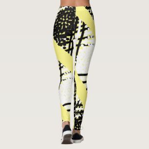 Linhas de Bolinhas Funky Leggings Ousados