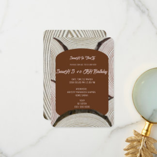 Linhas de coluna de árvore Convite de casamento Az