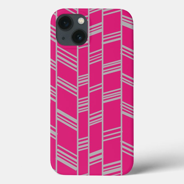 Linhas de Deco de Arte Fuchsia (Verso)