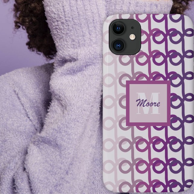 Linhas de Loopy - Capa de telefone de Ombre Violet (Loopy Lines - Purple Violet Ombre by Leapfroglisics Shop)