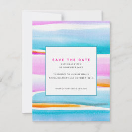 Linhas de maré tropicais abstratas convite de casa