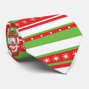 Linhas de Natal padrões gravata no pescoço