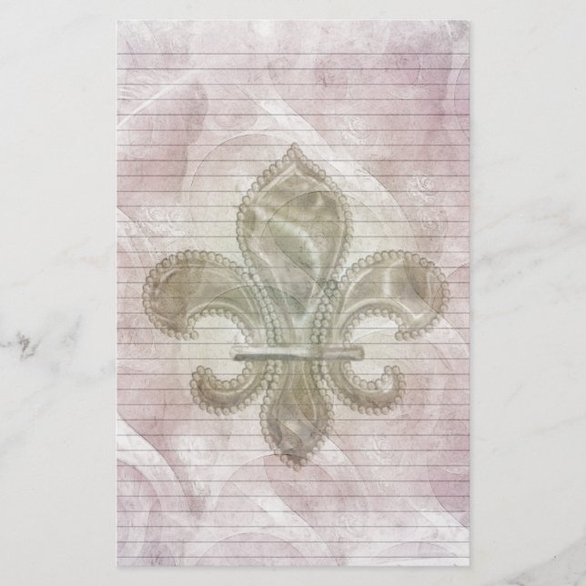 Linhas de papelaria Fleur De Lis 2 (Frente)