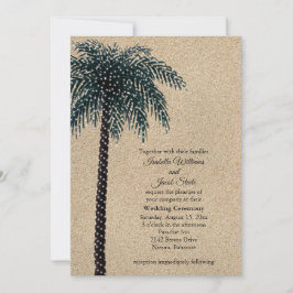 Linhas de string Palm Tree Convite de casamento Be