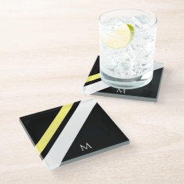 Linhas diagonais iniciais personalizadas em preto