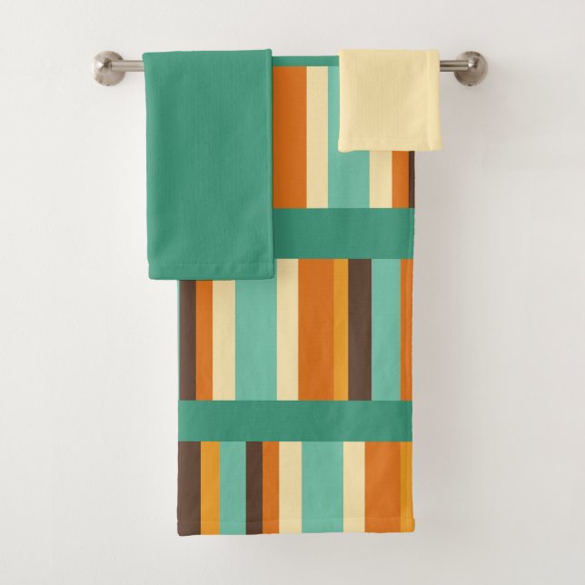 Linhas do Conjunto de Toalhas de Banho de Stripes (Insitu)