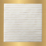 Linhas Douradas Brancas Elegantes<br><div class="desc">Azulejo branco com linhas duplas douradas</div>