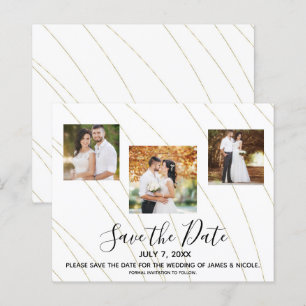 Linhas Douradas e Brancas Foto Casamento Salve a D