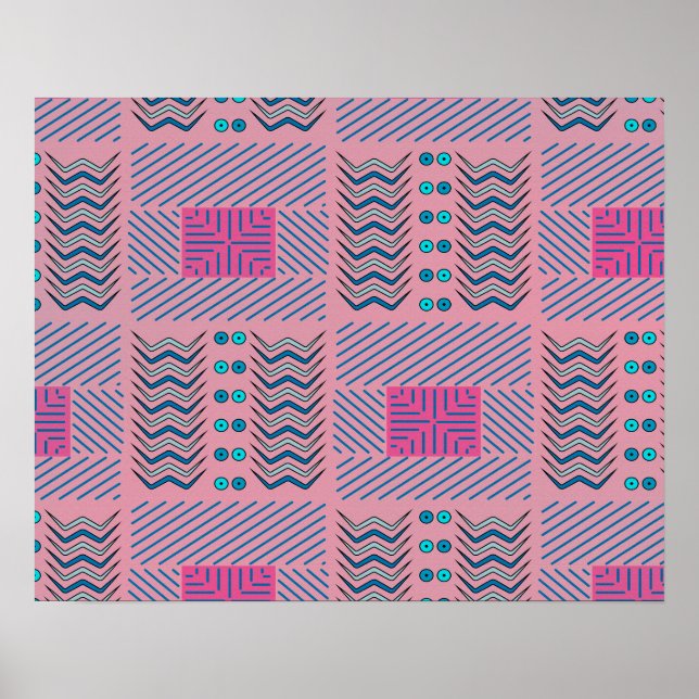 Linhas e Formas Geométricas abstrato | POSTER (Frente)