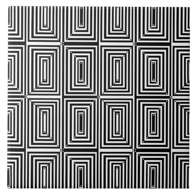 Linhas e Pontos de Arte Fina Óptica Preto e Branco (Frente)
