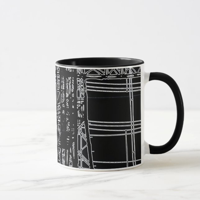'LINHAS ELÉCTRICAS" 11 onças. CANECA DE CAFÉ DA (Direita)