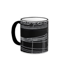 'LINHAS ELÉCTRICAS" 11 onças. CANECA DE CAFÉ DA