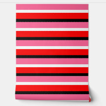 Linhas Horizontais de Linhas Rosa Vermelhas