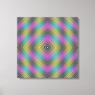 Linhas impressão do diamante das canvas