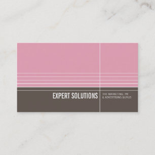 Linhas mínimas modernas marrom do CARTÃO DE VISITA