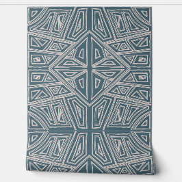 Linhas Negritas - Azulejo Simétrico - Azul Turques