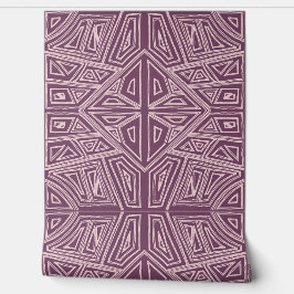 Linhas Negritas - Azulejo Simétrico - Bege e Mauve