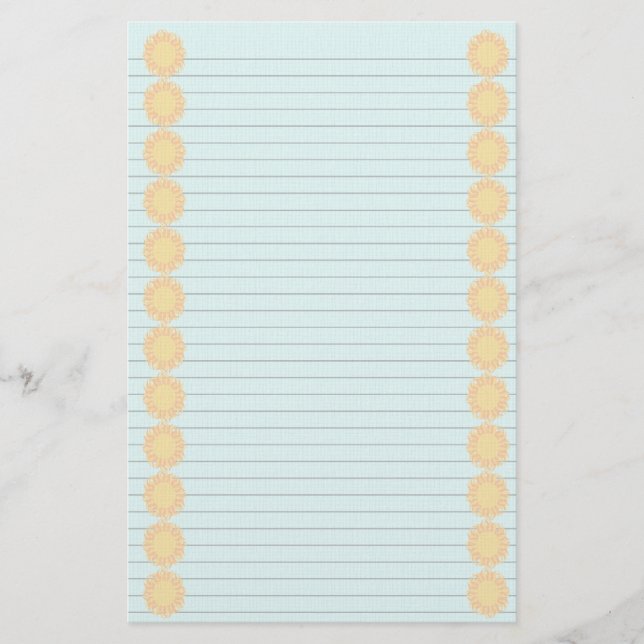 Linhas opcionais de papelaria de borda solar (Frente)