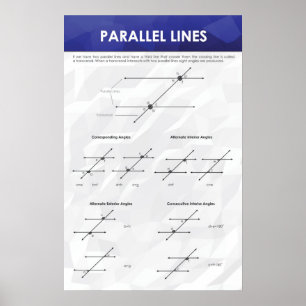 Linhas paralelas - poster da matemática