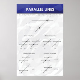 Linhas paralelas - Poster de matemática