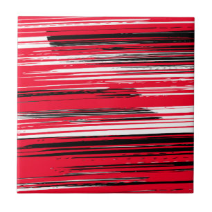 Linhas pintadas à mão - vermelho