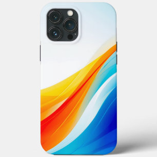 Linhas retro laranja e abstrato azul curvas