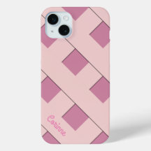 Linhas Rosa Geométricas de Pastel Passadas com Nom