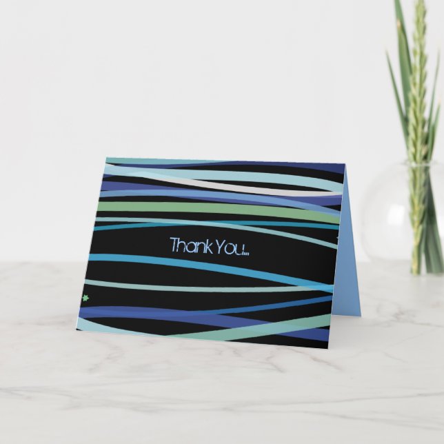 Linhas Simples Correspondentes Obrigado Cartão de  (Frente)