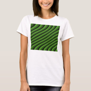 Linhas Verdes Hipopóticas Ondas Escarpas T Camisa