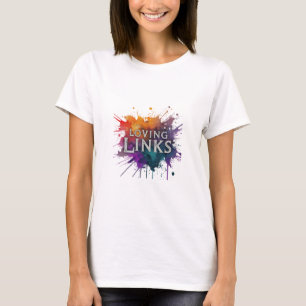 "Links amorosos" apresenta um design de camiseta e