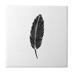 Linoco de pena russa preto-e-branco