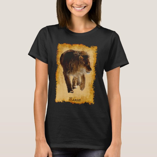 Lion Africano Linda Camisa de Vida Selvagem Gata G (Frente)