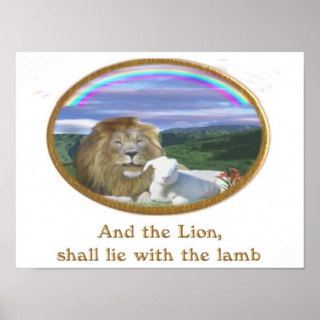 lion and lamb poster (Frente)