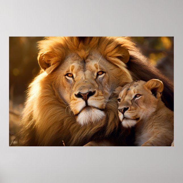 Lion Animal Wilderness Freedom Impressão (Frente)