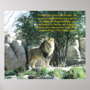 Lion Dalai Lama Cote Poster